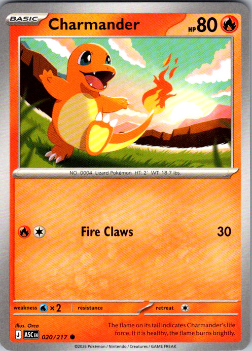 Charmander Common ME: Ascended Heroes 020/217 NM