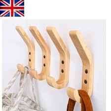 Elegant 155mm Wooden Coat Hooks - Handcrafted Oak with Weather-Resistant Finish