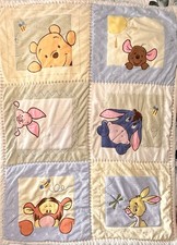 VintageDisney Baby Winnie The Pooh and friends Patchwork comforter 32x43