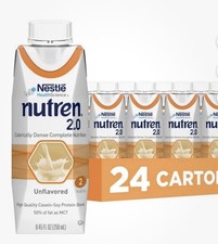 Nestle Nutren 2.0 Unflavored Sealed Case of 24 NEW 8/2026 Calorically Dense