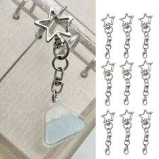 10Pcs 360 Rotate Keyring Pendant Star Shaped Clasp  DIY Jewelry Making