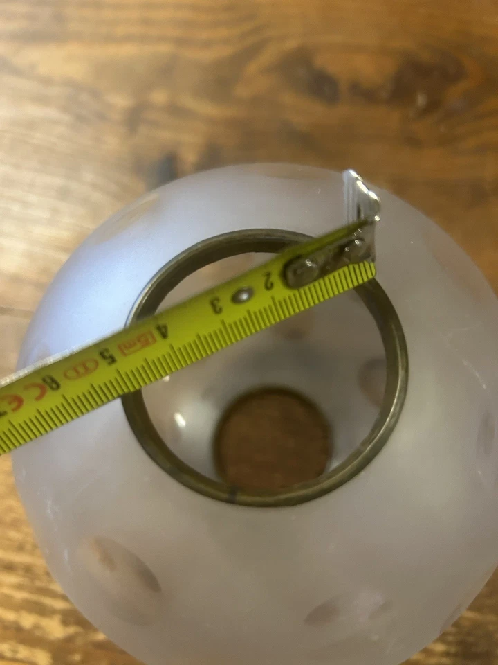 Globe Verre de Lampe Tulipe Ancien Napoléon III  Glass Oil Lamp - Photo 2/4