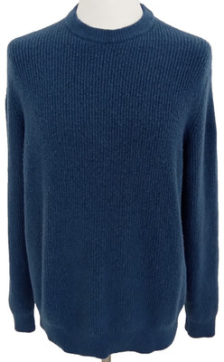 Marks & Spencer Men's Jumper Size XL Blue Round Neck Long Sleeve Used
