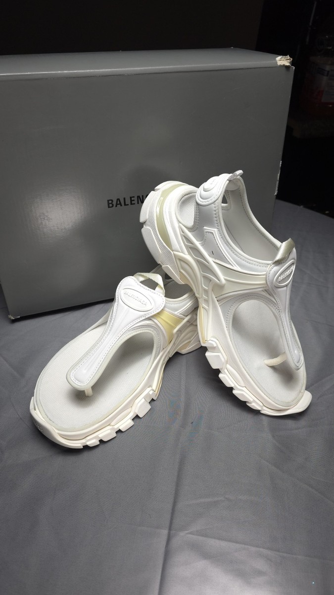 Balenciaga Track Thong Sandal White eur size 37 usa size 7 | eBay