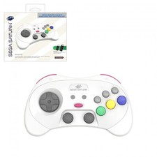 Retro-Bit Sega Saturn 2.4ghz Wireless Pro Controller for PC and Mac (White) NEW