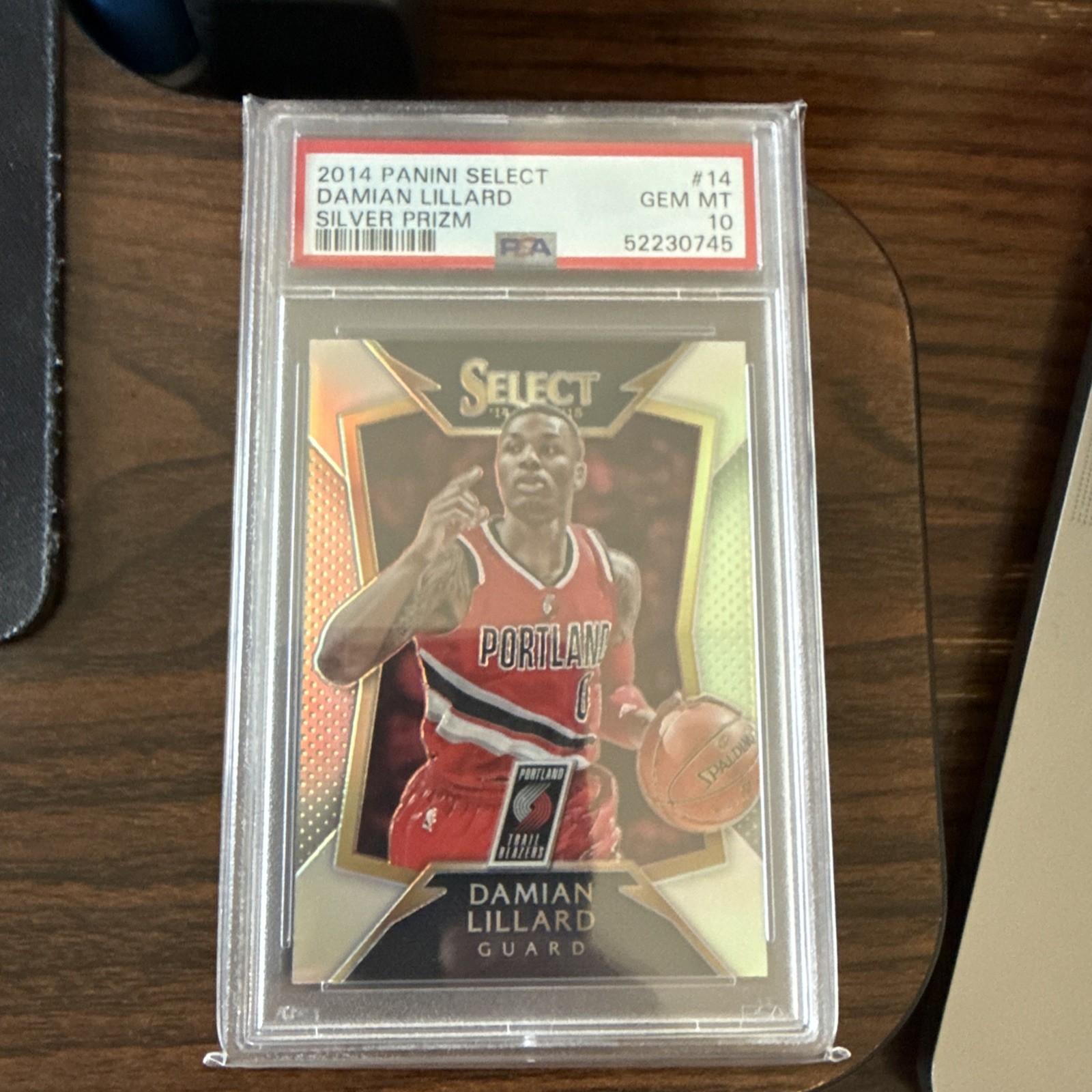 2014 Panini Select Damian Lillard Silver Prizm #14 PSA 10