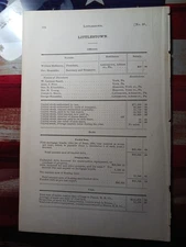 1877 Pennsylvania Train Report LITTLESTOWN RAILROAD Hanover York County PA 