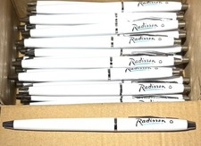 ⭐36/BOX⭐ LUXURIOUS RADISSON ELITE HOTEL PENS BLACK INK TWIST BALLPOINT BULK LOT