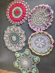 Vintage Hand Crocheted Doilies
