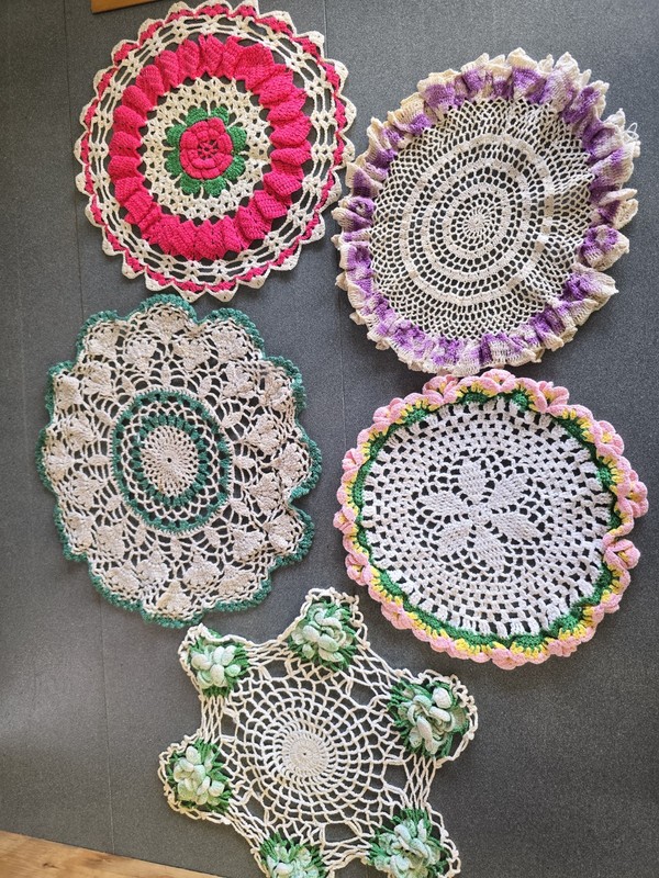 Vintage Hand Crocheted Doilies