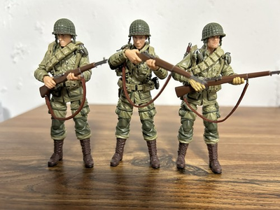 #ad Marauder Task Force WWII US Paratrooper Rifleman Lot 3.75 1:18 Scale Customs $104.99