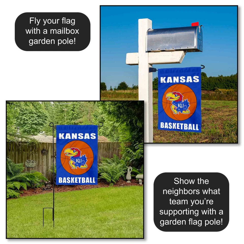 Kansas KU Jayhawks Basketball Garden Flag and Yard Banner - Image 3 of 4