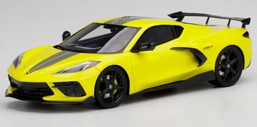 Voiture Miniature Corvette Stingray IMSA Top Speed 1/18 en Résine Grise