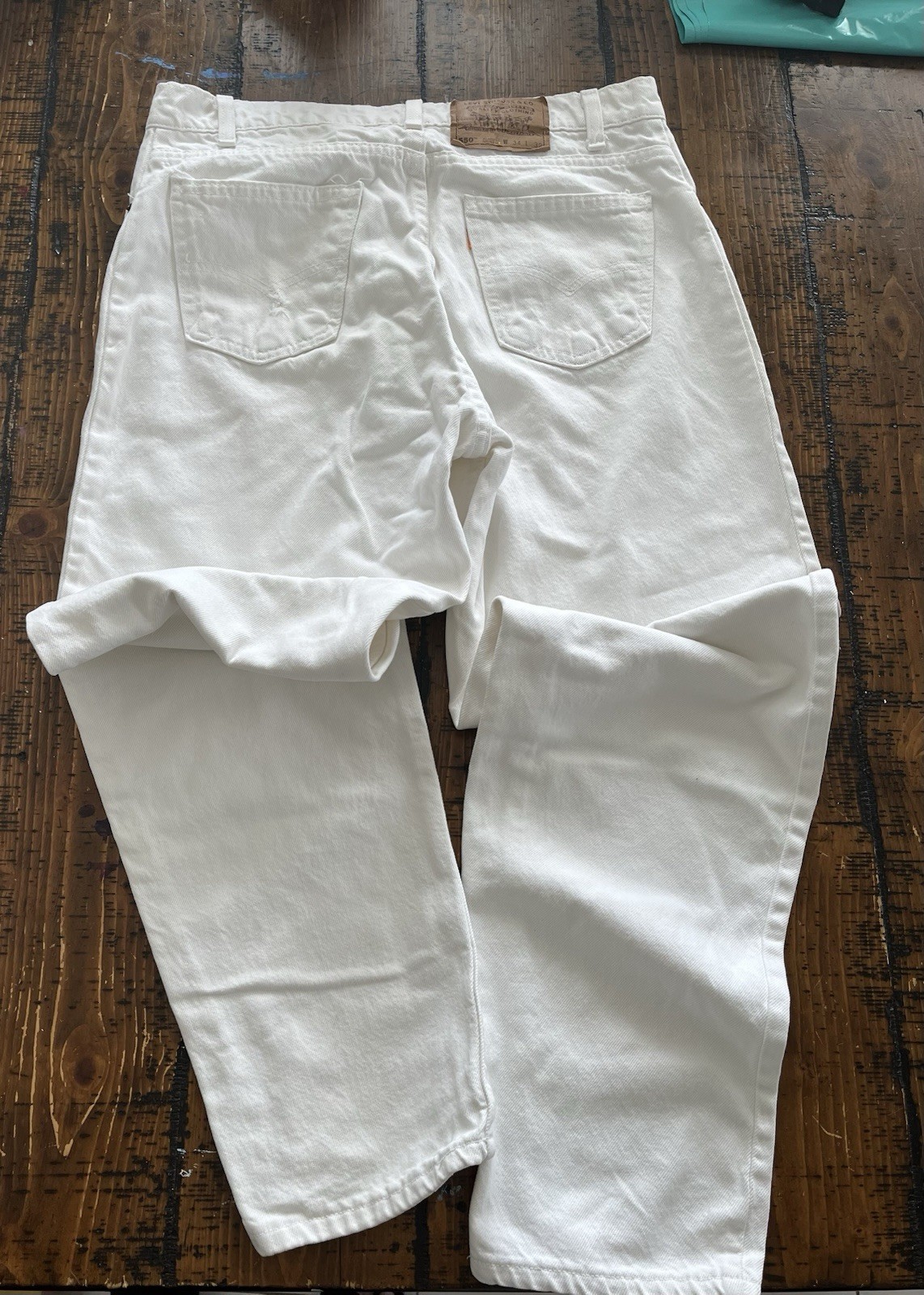 Levi’s Strauss & Co. White 550 Jeans Orange Tag size 34x32  