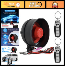 12V 20W Car Security Horn Alarm System, Loud Anti-Theft Device with 2 Remotes, 6