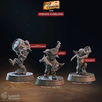 Pirate Goblins - Pirate Chronicles - CastNPlay - Terrain Wargaming D&D DnD 28mm 