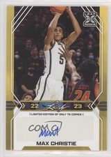 2022-23 Leaf Draft Base Auto Gold /75 Max Christie #BA-MC2 Auto tg7