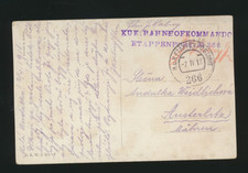 Feldpost-Karte   Kuk Bahnhofkommando Etappenpostamt 266  (FP35)