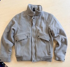 Vintage The North Face Wool Jacket Made in USA Tan Brown Mens M Snap Zip Coat