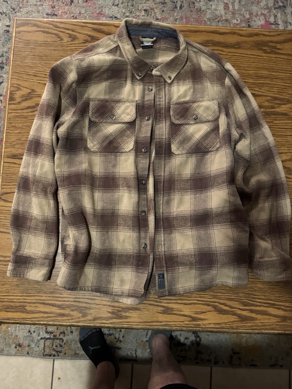 Colorado Clothing Men's XXL Plaid Flannel Button-Down Shirt Jacket Pockets