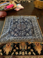 Amazing Drakes Silk and Cotton Pocket Square, Navy/White/ Yellow, NWOT