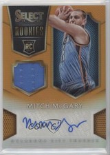 2014-15 Panini Select Rookie Jersey Orange Prizm 37/60 Mitch McGary #23 Auto im4