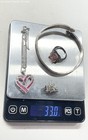 Silver Stamped/Unstamped Chain-Pendant-Bracelet-Earrings-Ring (4 Pcs) 33.0gr. — photo 7