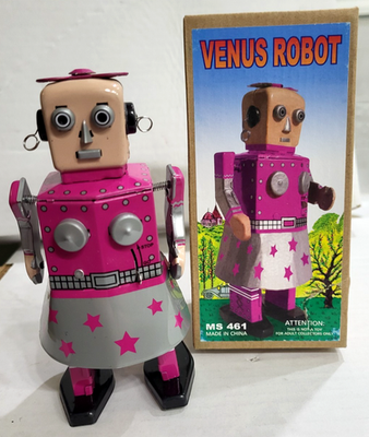 Venus Robot Retro Wind up tin robot girl MS461