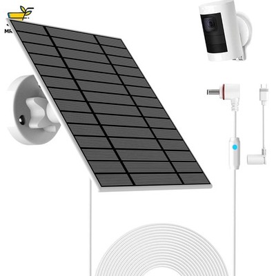 Solarpanel 6W Solarpanel kompatibel mit Ring Spotlightcam Up/Pro Stik Up Kammer