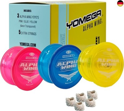 Yomega 3X Alpha Wing Yoyo, Fixed axle yo-yo Designed for Beginner. String Trick