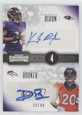 2016 Contenders Round Numbers Dual 23/40 Devontae Booker Kenneth Dixon Auto 1u6