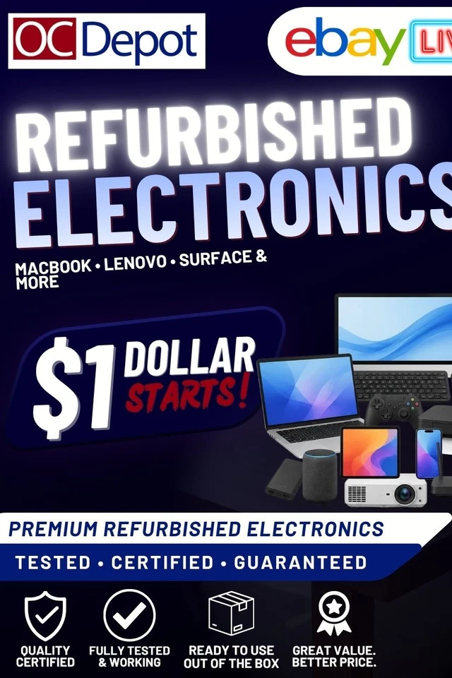 OCDepot's Live Auction! |  Electronics | $1 Starts