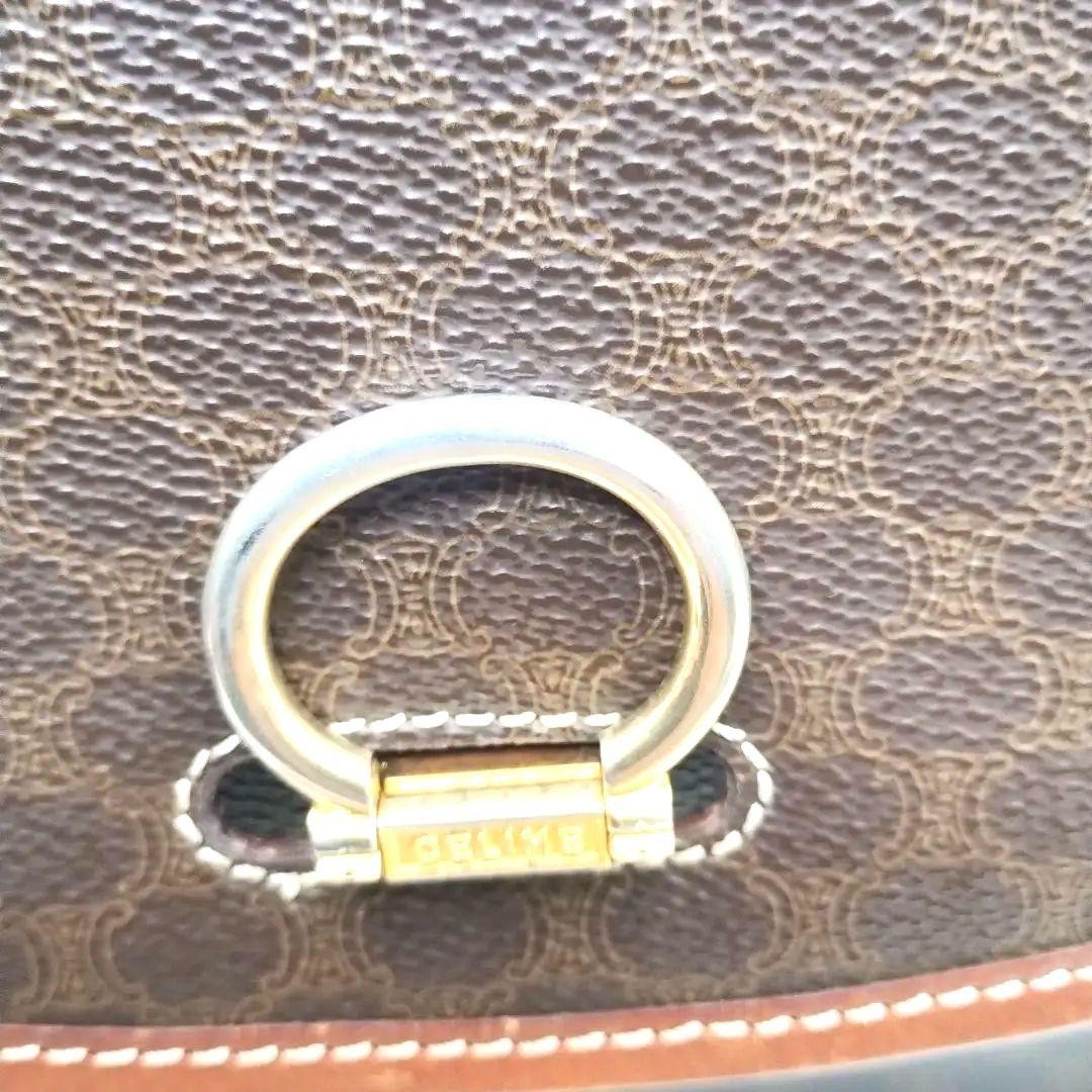 CELINE Shoulder Bag Macadam Pattern Old Celine Fr… - image 12