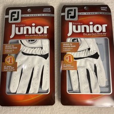 FOOTJOY GOLF GLOVE JUNIOR LEFT SMALL AND MEDIUM STRETCH FLEX NEW Lot of 2