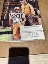 Autographed 8x10 Photo Billy Cannon & Coach Dietzlel COA 1959