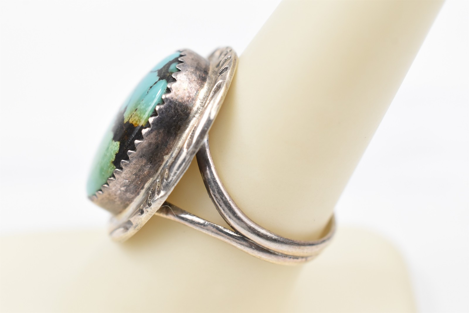 BBT Sterling Turquoise Statement Ring Bold Oval C… - image 10