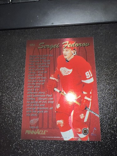 SERGEI FEDOROV-DETROIT RED WINGS! 1994-95 Pinnacle GAMERS # GR3 Mint - Picture 4 of 4