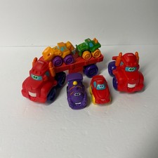 Tonka Chuck  Friends Playskool Car Carrier Semi Truck and 4 Vehicle Toy Lot