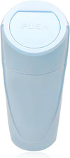 Car Trash Can With Lid Mini Portable Cup Holder Garbage Bin Light Blue