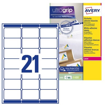 Avery bedruckbare, anpassbare Adressetiketten, Laserdrucker, 21 Etiketten