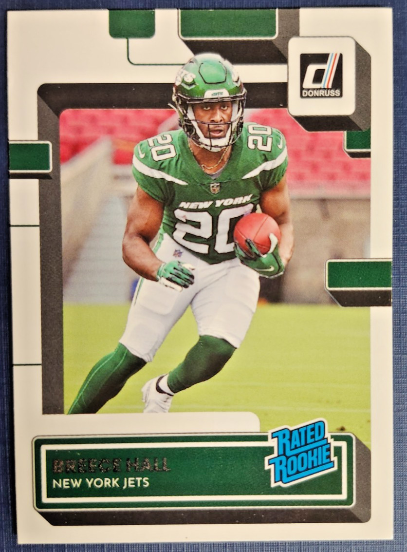 2022 Panini Donruss Football Breece Hall Rated Rookie RC New York Jets #314