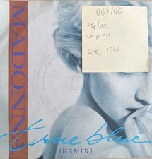 Madonna True Blue Vinyl Record 7" VG+/VG W8550 1986