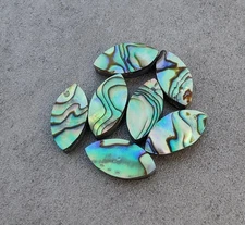 AAA+ Natural Ablone Shell Both Side Flat Marquise Shape Loose Gemstone