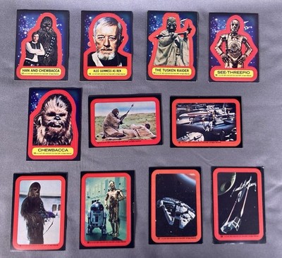 Star Wars Topps SERIES 2      1977 ''Red'' COMPLETE Sticker Set (11); #12-#22