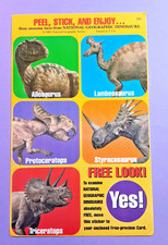 vintage National Graphic dinosaurs sticker sheet damaged 