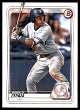 Oswald Peraza 2020 Bowman Draft #BD-27 Yankees MLB READ FREE SHIP AutographDen