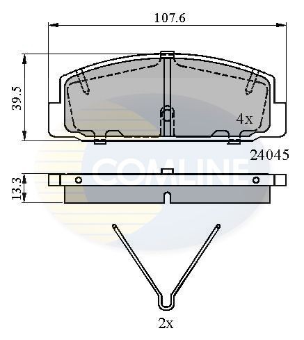 Brake Pad Set For Disc Rear Fits Mazda 323 F/P 323 S 6 626 COMLINE CBP0986