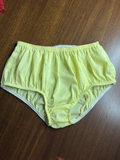 VTG Yellow All Nylon Panties Small