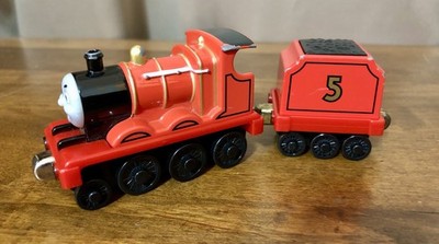 Thomas & Friends JAMES and Tender #5 Train Diecast 2002 Learning Curve,Gullane