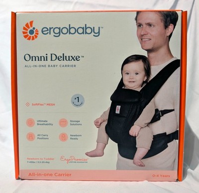 Ergobaby Omni Deluxe All-in-One Baby Carrier (0-4 Years) - Black - NEW